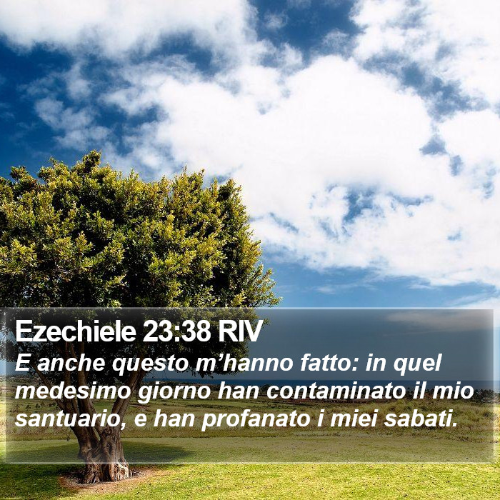 Ezechiele 23:38 RIV Bible Study