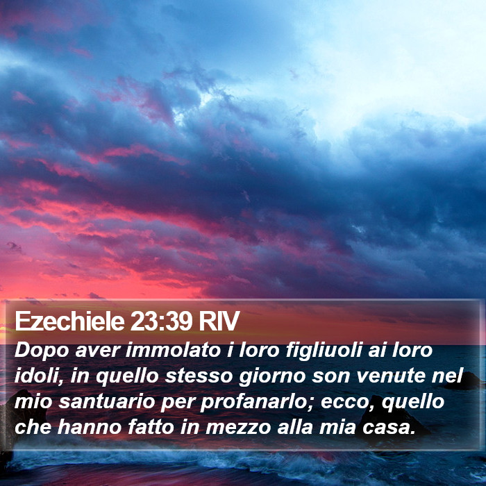 Ezechiele 23:39 RIV Bible Study