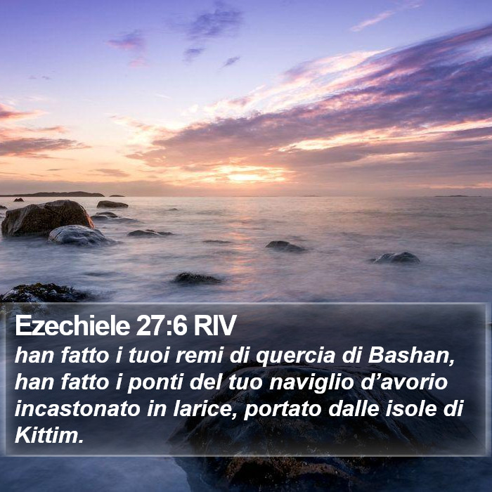 Ezechiele 27:6 RIV Bible Study