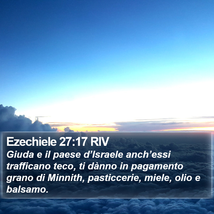 Ezechiele 27:17 RIV Bible Study