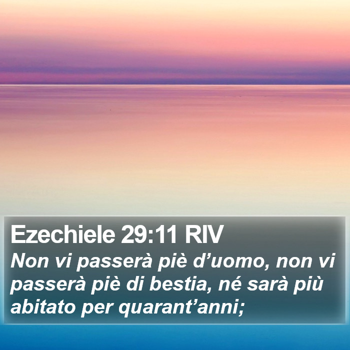 Ezechiele 29:11 RIV Bible Study