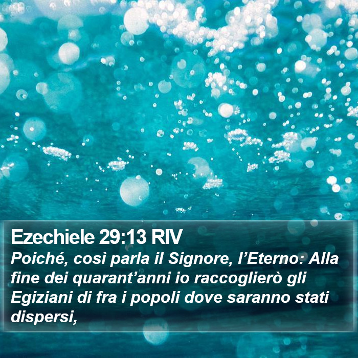 Ezechiele 29:13 RIV Bible Study