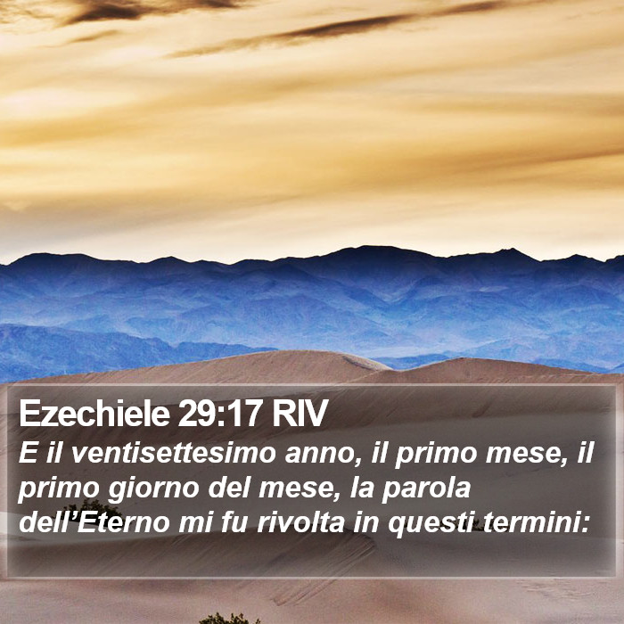 Ezechiele 29:17 RIV Bible Study