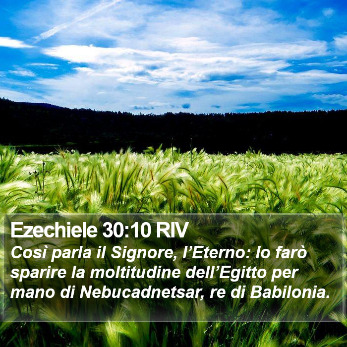 Ezechiele 30:10 RIV Bible Study