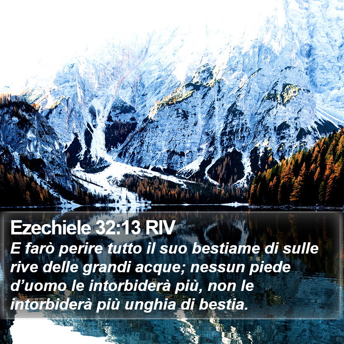 Ezechiele 32:13 RIV Bible Study