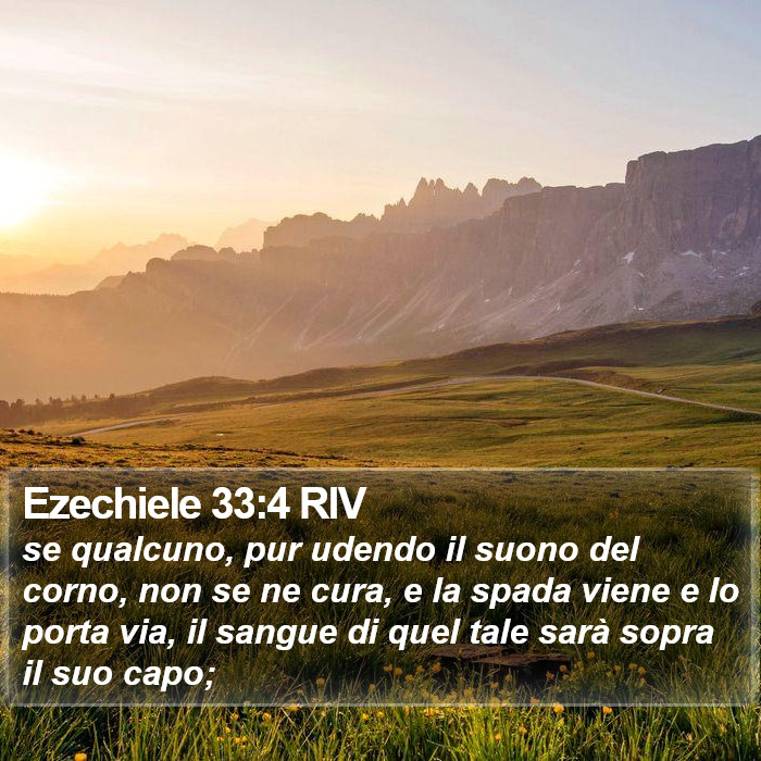 Ezechiele 33:4 RIV Bible Study
