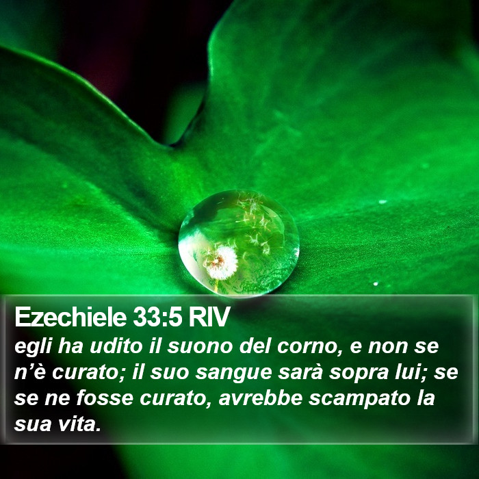 Ezechiele 33:5 RIV Bible Study