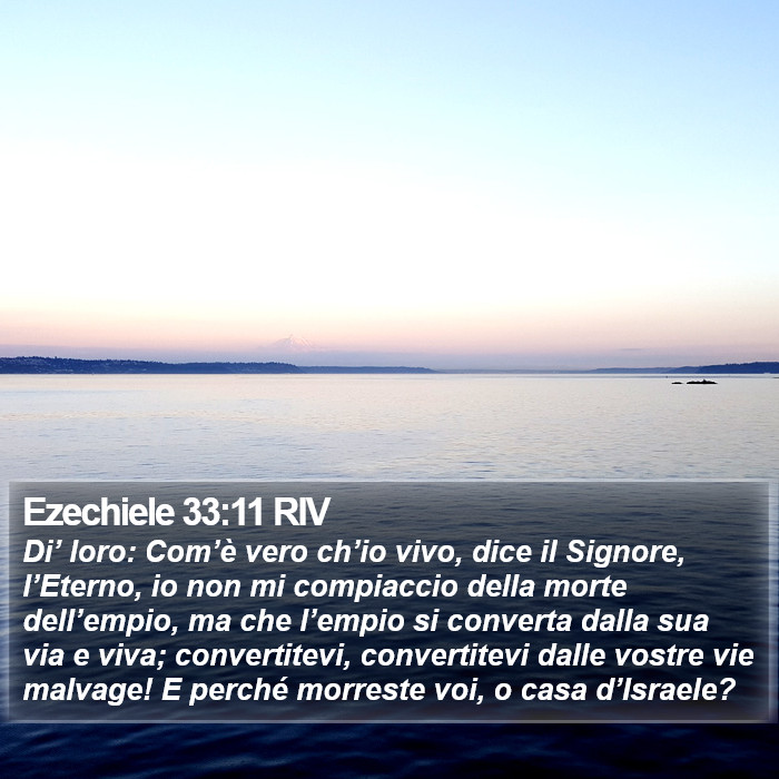 Ezechiele 33:11 RIV Bible Study