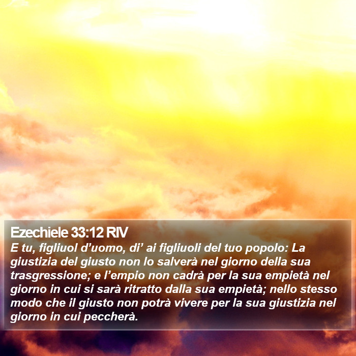 Ezechiele 33:12 RIV Bible Study