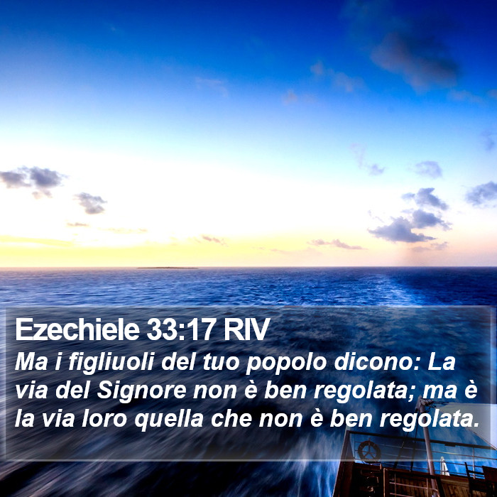 Ezechiele 33:17 RIV Bible Study