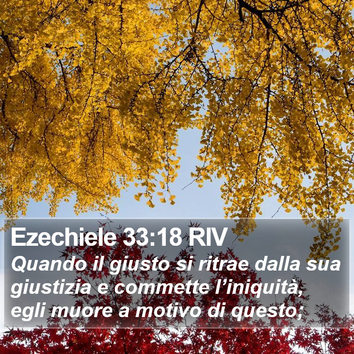 Ezechiele 33:18 RIV Bible Study