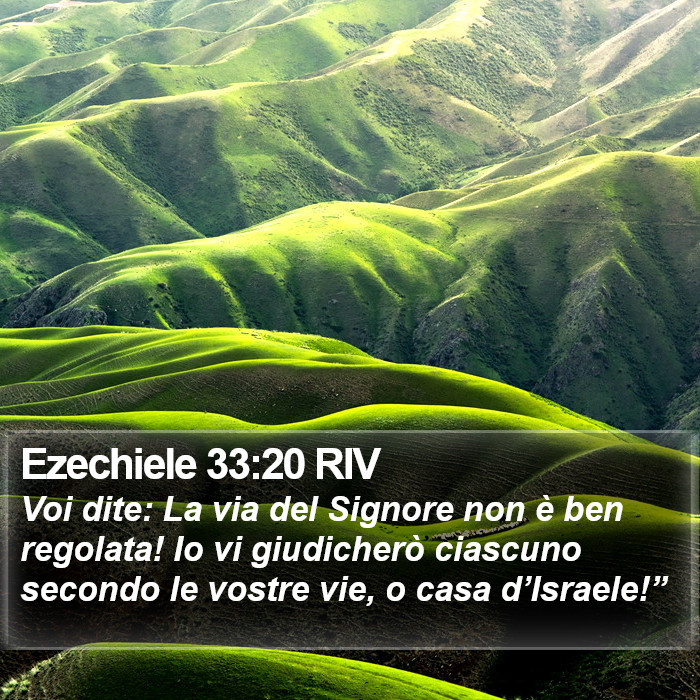 Ezechiele 33:20 RIV Bible Study