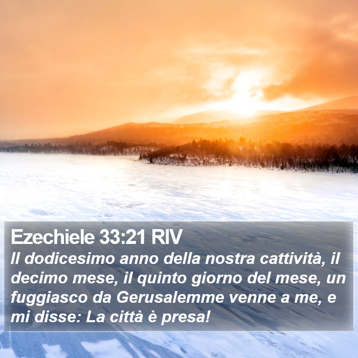 Ezechiele 33:21 RIV Bible Study