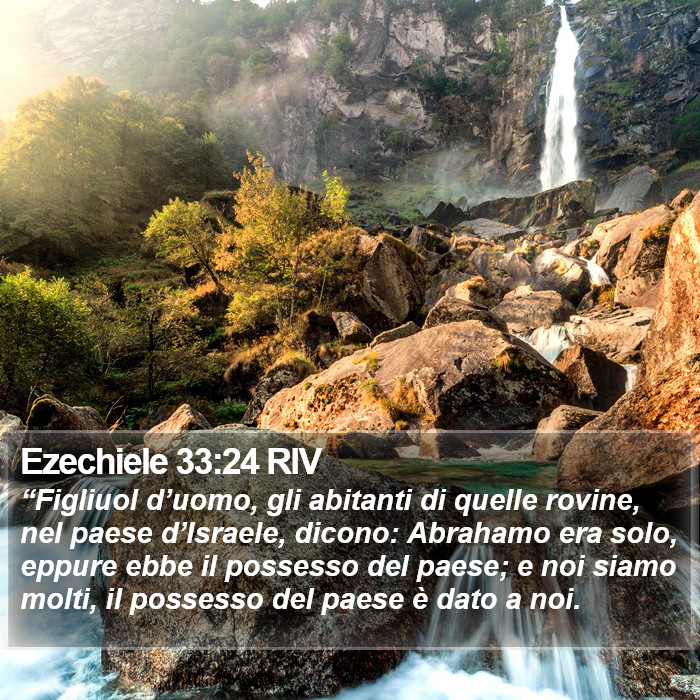 Ezechiele 33:24 RIV Bible Study