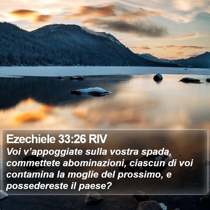 Ezechiele 33:26 RIV Bible Study