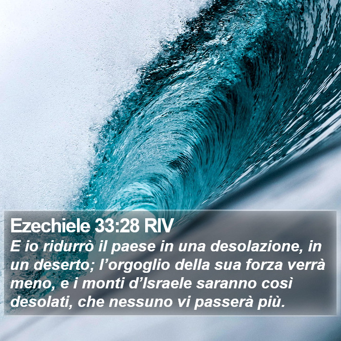 Ezechiele 33:28 RIV Bible Study