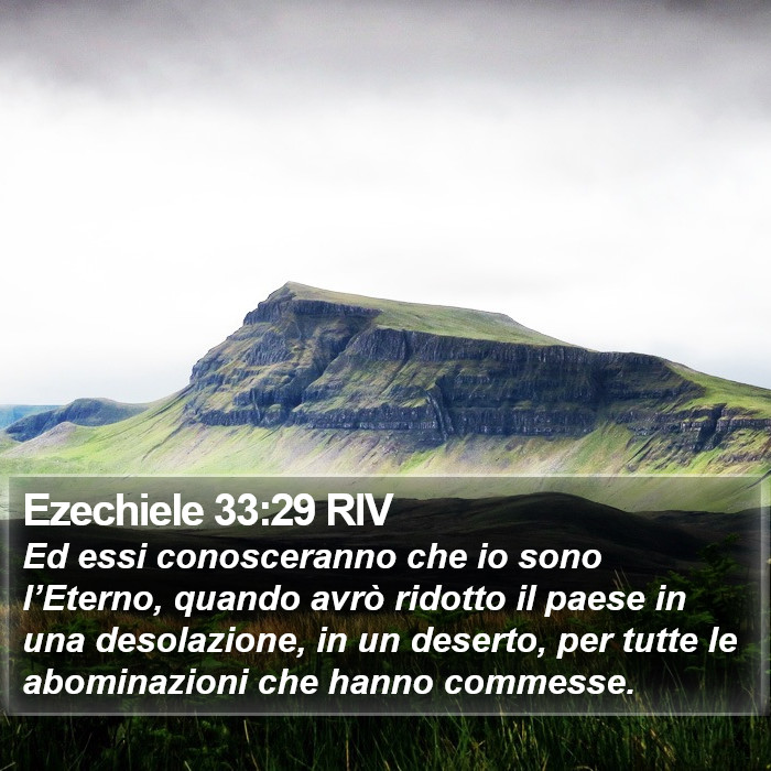Ezechiele 33:29 RIV Bible Study