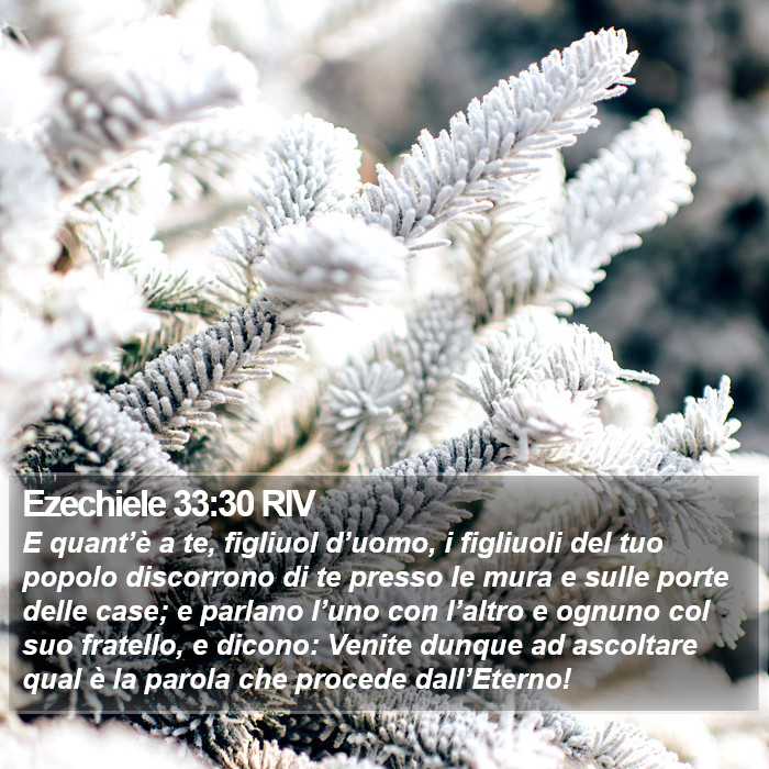 Ezechiele 33:30 RIV Bible Study