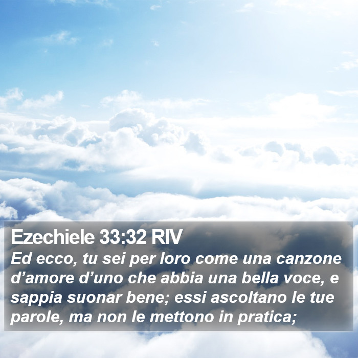Ezechiele 33:32 RIV Bible Study