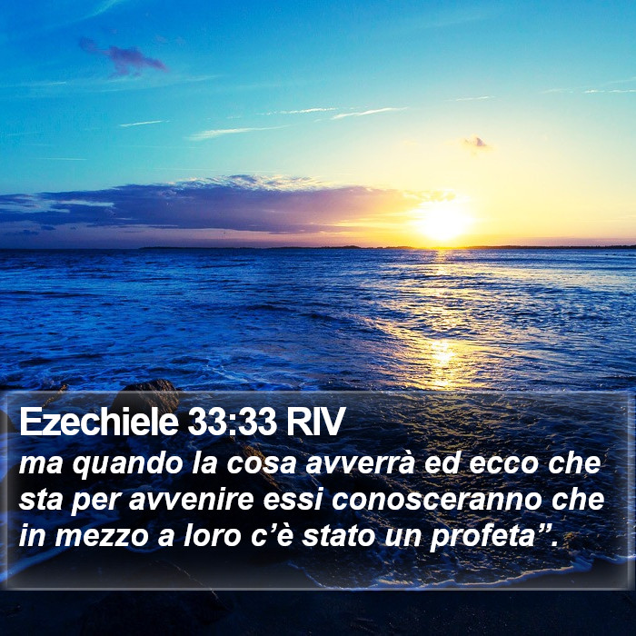 Ezechiele 33:33 RIV Bible Study