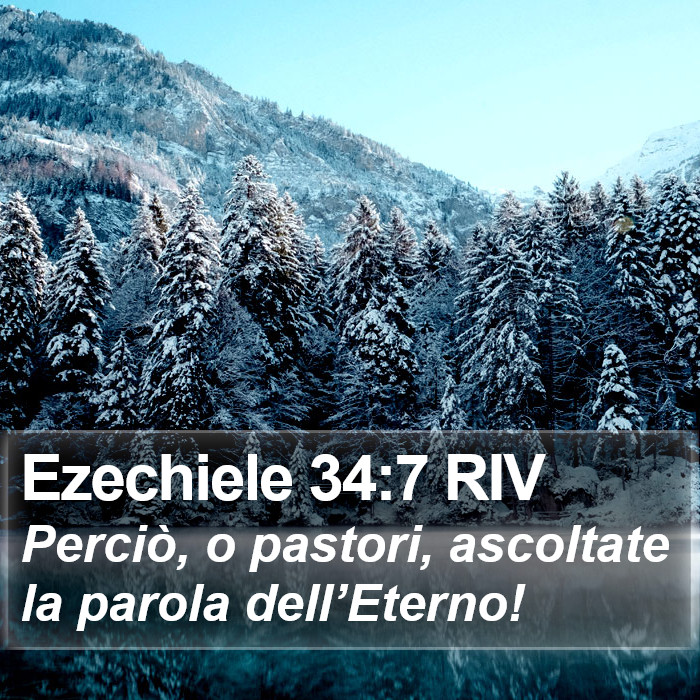 Ezechiele 34:7 RIV Bible Study