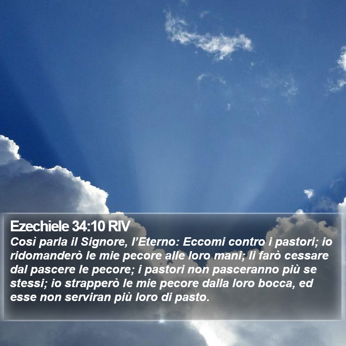 Ezechiele 34:10 RIV Bible Study