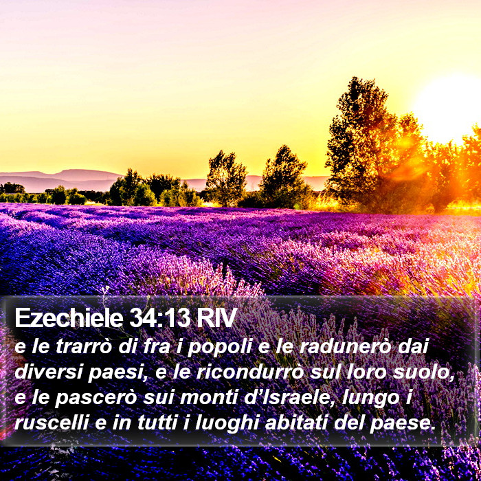 Ezechiele 34:13 RIV Bible Study