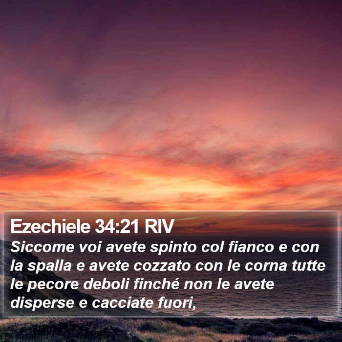 Ezechiele 34:21 RIV Bible Study