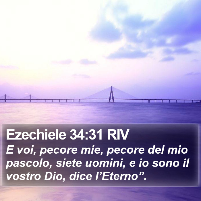 Ezechiele 34:31 RIV Bible Study