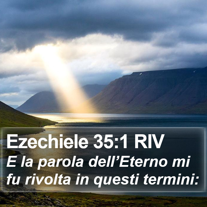 Ezechiele 35:1 RIV Bible Study