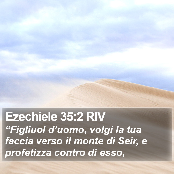 Ezechiele 35:2 RIV Bible Study