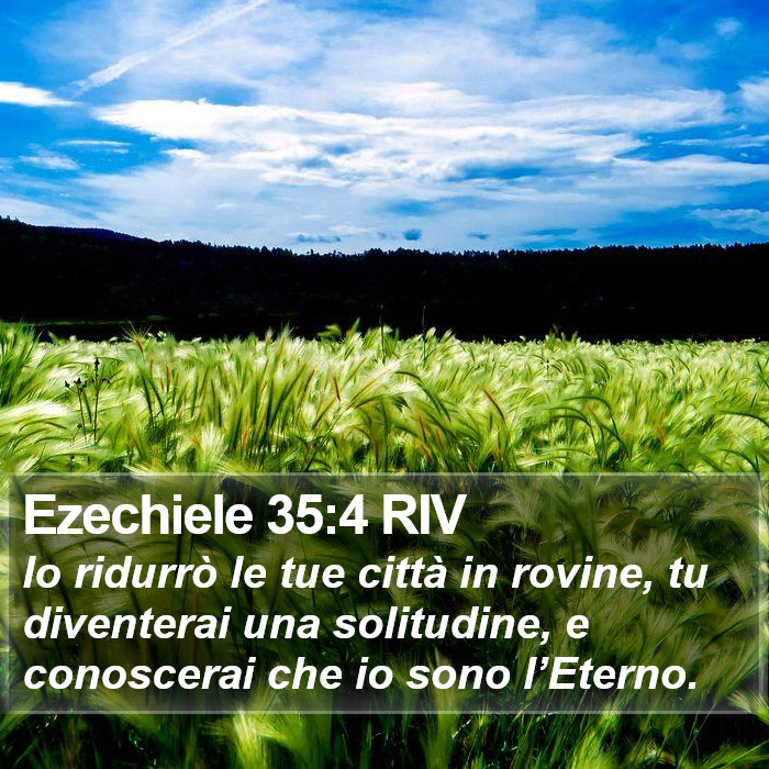 Ezechiele 35:4 RIV Bible Study