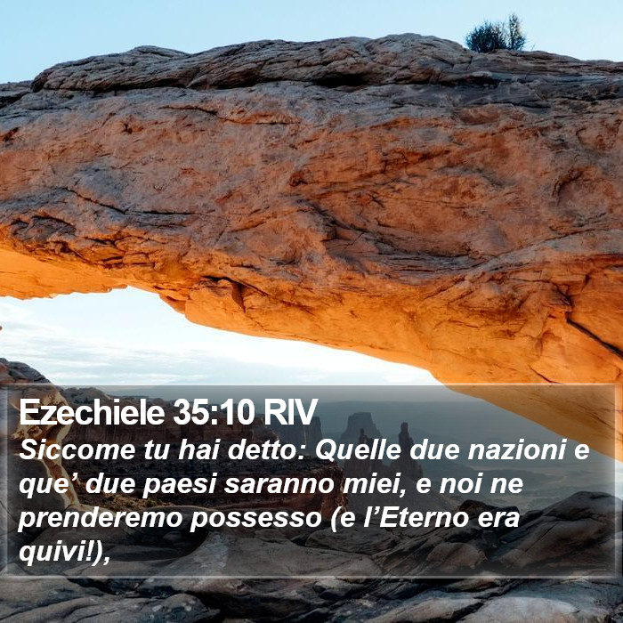 Ezechiele 35:10 RIV Bible Study