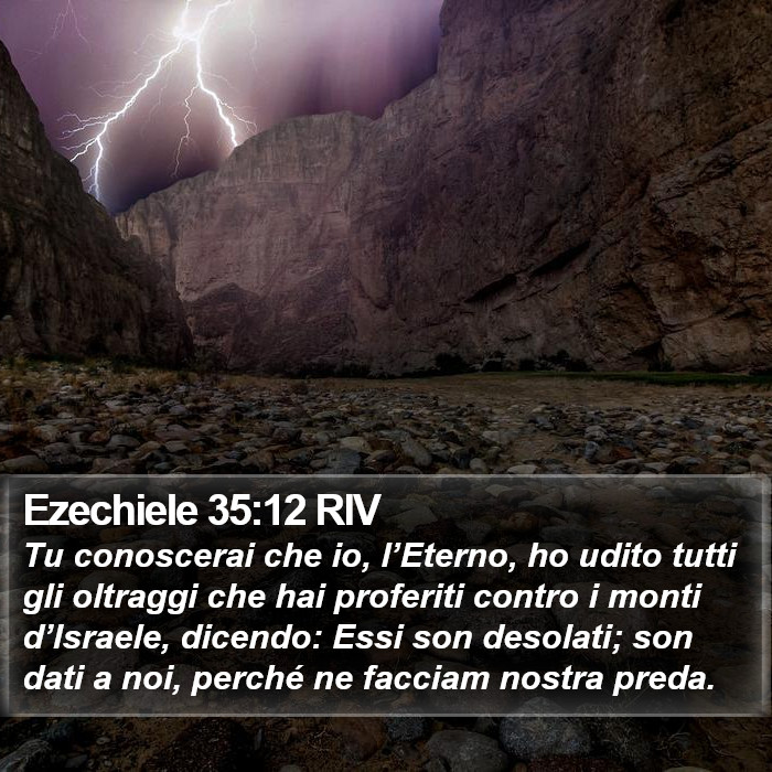 Ezechiele 35:12 RIV Bible Study