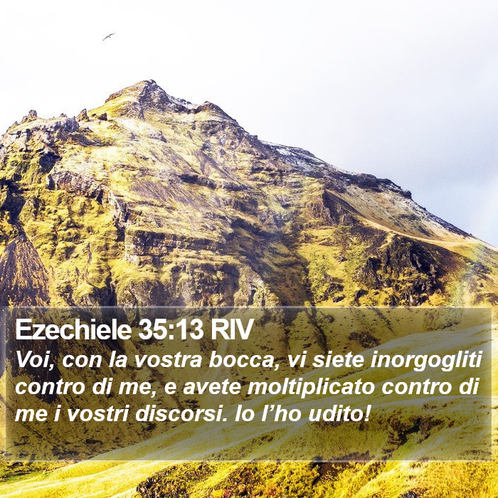 Ezechiele 35:13 RIV Bible Study