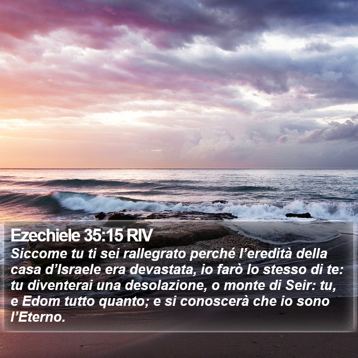 Ezechiele 35:15 RIV Bible Study