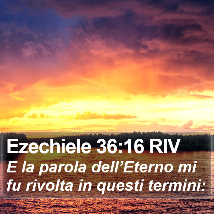 Ezechiele 36:16 RIV Bible Study
