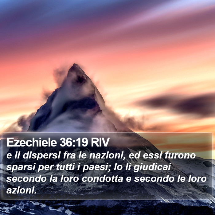 Ezechiele 36:19 RIV Bible Study