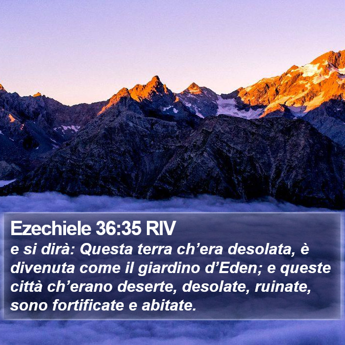 Ezechiele 36:35 RIV Bible Study