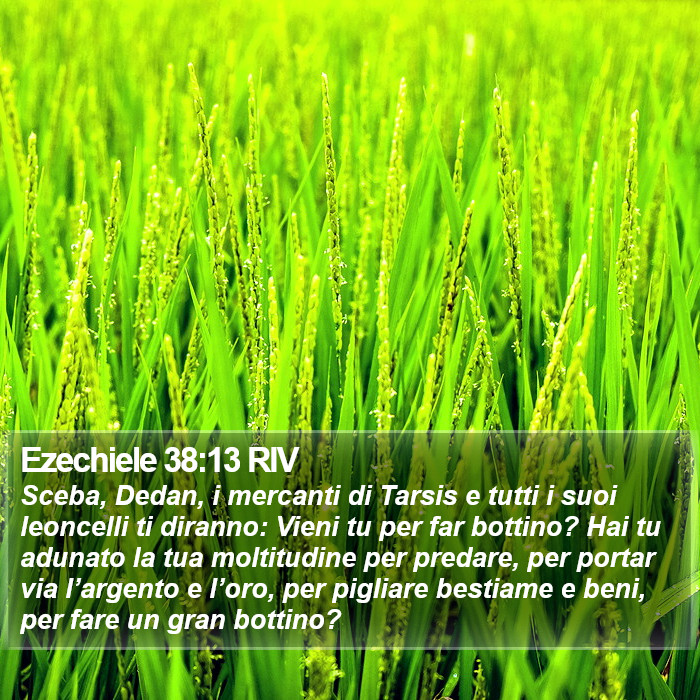 Ezechiele 38:13 RIV Bible Study
