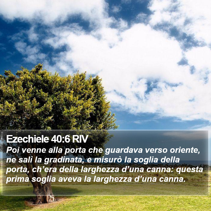 Ezechiele 40:6 RIV Bible Study