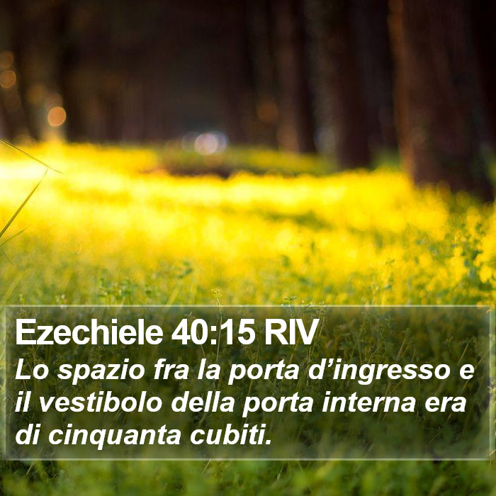 Ezechiele 40:15 RIV Bible Study