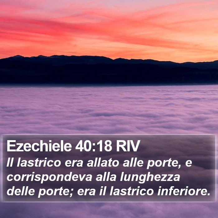 Ezechiele 40:18 RIV Bible Study