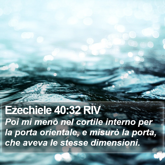 Ezechiele 40:32 RIV Bible Study