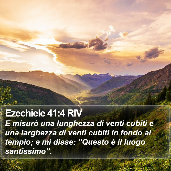 Ezechiele 41:4 RIV Bible Study