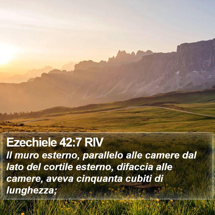 Ezechiele 42:7 RIV Bible Study