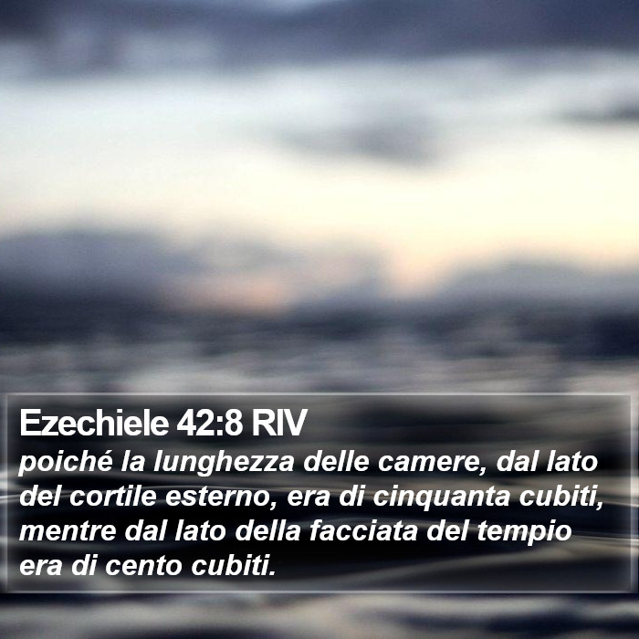 Ezechiele 42:8 RIV Bible Study