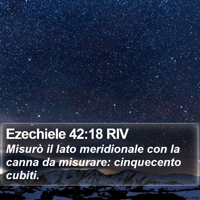 Ezechiele 42:18 RIV Bible Study