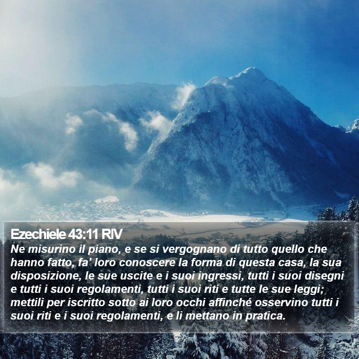 Ezechiele 43:11 RIV Bible Study