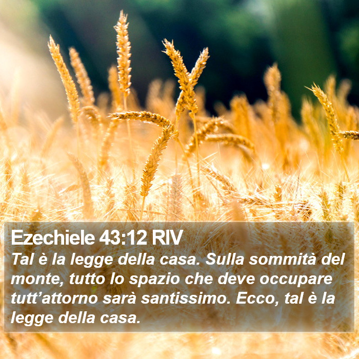 Ezechiele 43:12 RIV Bible Study